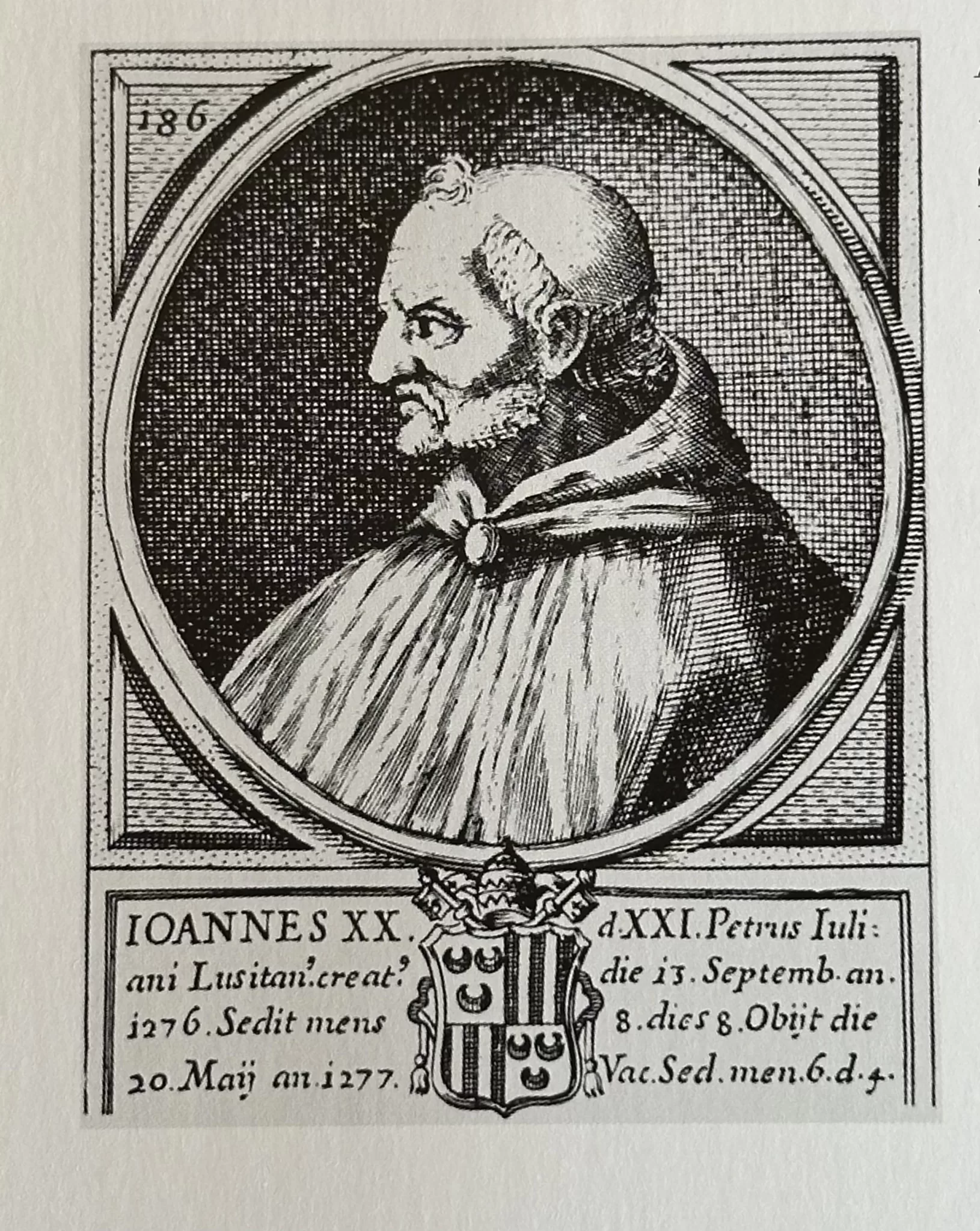 Figura 10 Pedro Hispano e seu Brasao como Papa