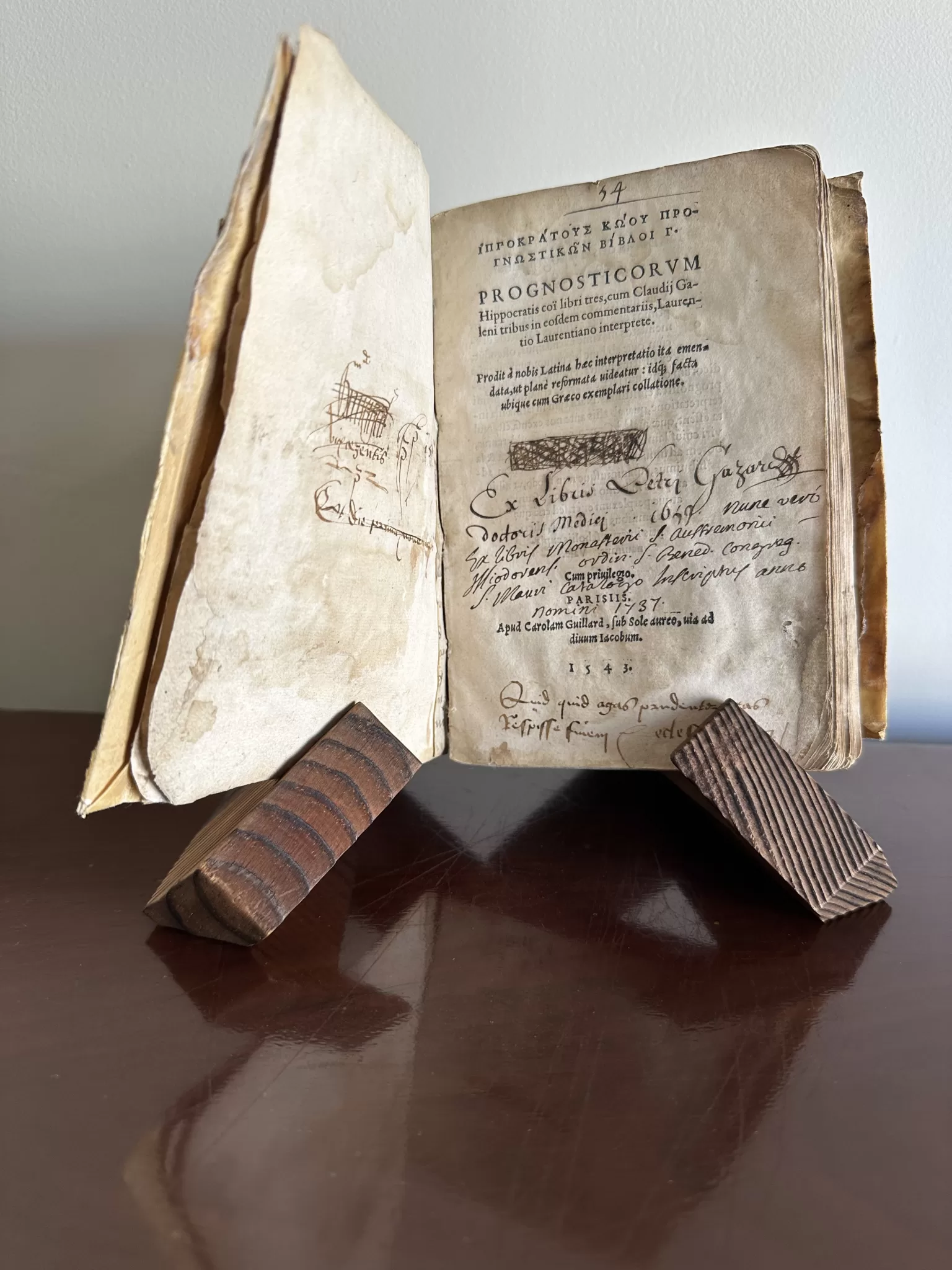 Figura 3 Hipocrtes com comentarios de Galeno. Prognosticorum